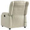 vidaXL Fauteuil inclinable de massage &eacute;lectrique cr&egrave;me similicuir