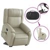 vidaXL Fauteuil inclinable de massage crème similicuir