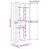 vidaXL Armoire de rangement d'ext&eacute;rieur gris et noir 65x37x165 cm PP