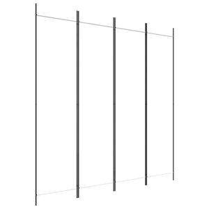 vidaXL Cloison de s&eacute;paration 4 panneaux Blanc 200x200 cm Tissu