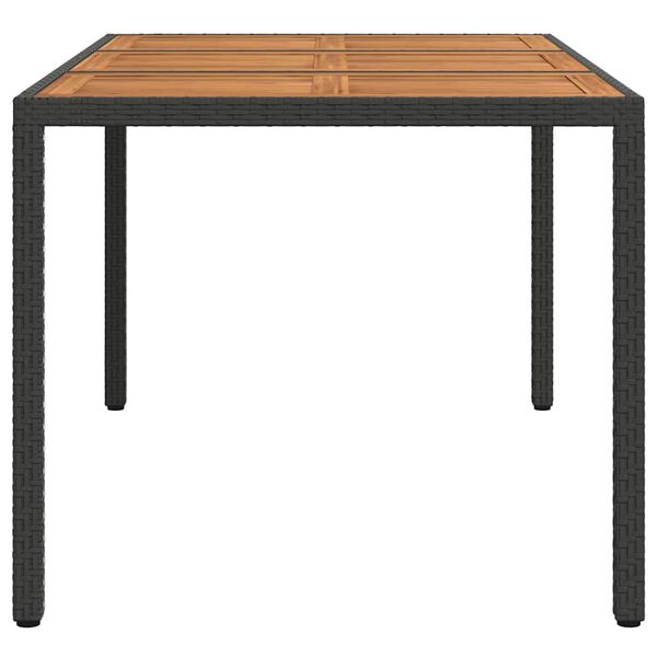 vidaXL Table de Jardin Noir 150 x 90 x 75 cm polyrotin