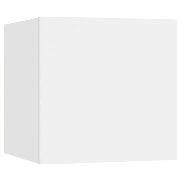 vidaXL Table de chevet Blanc 30,5x30x30 cm Bois d'ing&eacute;nierie