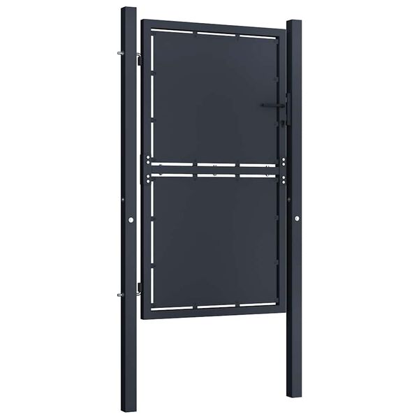 vidaXL Portail de jardin en acier 100 x 125 cm anthracite
