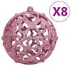 vidaXL Ensemble de boules de No&euml;l 111 pi&egrave;ces rose polystyr&egrave;ne