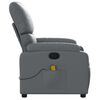 vidaXL Fauteuil de massage inclinable gris similicuir