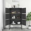 vidaXL Buffet haut Anthracite 80x35x135 cm Acier
