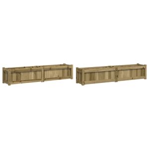 vidaXL Jardini&egrave;res 2 pcs bois de pin impr&eacute;gn&eacute;