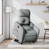 vidaXL Fauteuil inclinable de massage gris clair tissu