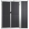 vidaXL Abri &agrave; outils de jardin anthracite 161x89x161cm acier galvanis&eacute;