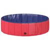 vidaXL Piscine de nage pliable pour chien Rouge et bleu PVC