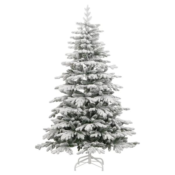 vidaXL Sapin de No&euml;l artificiel &agrave; charni&egrave;re 300LED neige floqu&eacute;e 210cm