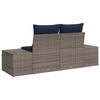 vidaXL Canap&eacute; de jardin avec coussin 184 x 62 x 69 cm polyrotin