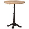 vidaXL Table de bistro &Oslash;60x76 cm Bois de manguier brut