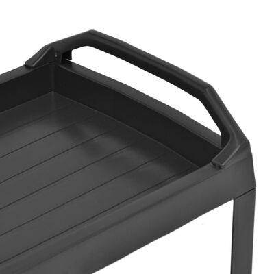 vidaXL Chariot à boissons Anthracite 69x53x72 cm Plastique