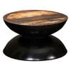vidaXL Table basse Bois de r&eacute;cup&eacute;ration massif Base noire 60x60x33 cm