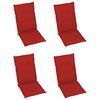 vidaXL Chaises inclinables de jardin lot de 4 et coussins Bois acacia