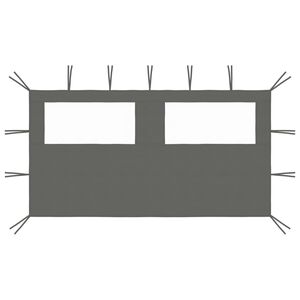 vidaXL Paroi latérale de belvédère avec fenêtres 4x2 m Anthracite