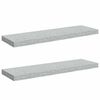 vidaXL &Eacute;tag&egrave;res murales flottantes 2 pcs gris b&eacute;ton 80x23,5x3,8 cm MDF