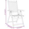 vidaXL Chaises pliables de jardin lot de 3 Bois d'acacia solide
