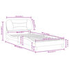 vidaXL Cadre de lit sans matelas Hvar gris foncé 100x190 cm tissu