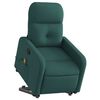 vidaXL Fauteuil inclinable de massage vert foncé tissu