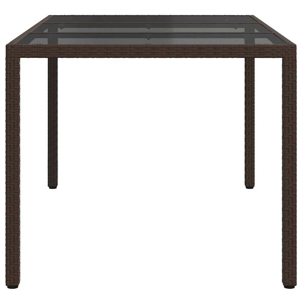 vidaXL Table de Jardin Marron 150 x 90 x 75 cm polyrotin