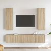vidaXL Ensemble de meubles TV 4 pcs Ch&ecirc;ne sonoma Bois d'ing&eacute;nierie