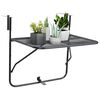 vidaXL Table de balcon Noir 60x40 cm Acier