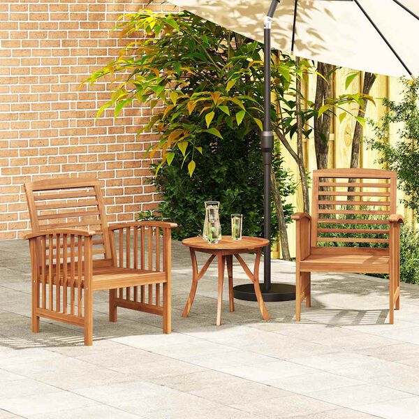 vidaXL Chaises de jardin lot de 2 Bois d'acacia massif