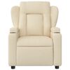 vidaXL Fauteuil inclinable de massage crème tissu