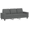 vidaXL Canap&eacute; &agrave; 3 places Gris fonc&eacute; 180 cm Tissu
