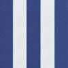 vidaXL Coussin de chaise longue rayures bleues/blanches tissu oxford