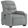 vidaXL Fauteuil inclinable de massage gris clair tissu