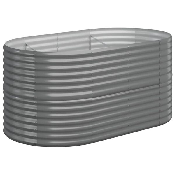 vidaXL Lit sur&eacute;lev&eacute; de jardin Acier galvanis&eacute; 152x80x68 cm gris