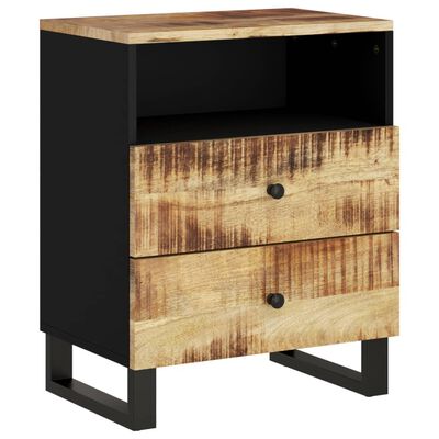 vidaXL Table de chevet 50x33x62 cm Bois de manguier et d'ingénierie