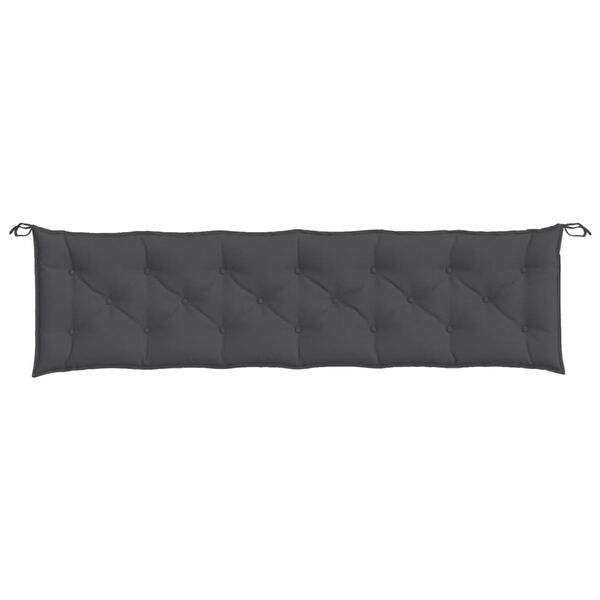 vidaXL Coussin de banc de jardin anthracite m&eacute;lang&eacute; 200x50x7 cm tissu