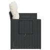 vidaXL Canap&eacute; de jardin avec coussins 2 places noir r&eacute;sine tress&eacute;e