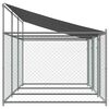 vidaXL Cage pour chien avec toit et portes gris 6x2x2m acier galvanisé