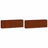 vidaXL Jardini&egrave;res murales 2 pcs Rouill&eacute; Acier corten 53x10x17 cm