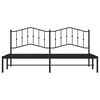 vidaXL Cadre de lit métal sans matelas avec tête de lit noir 193x203cm