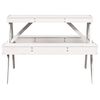 vidaXL Table de pique-nique blanc 105x134x75 cm bois massif de pin