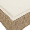 vidaXL Salon de jardin avec coussins forme de L 3 pcs beige polyrotin
