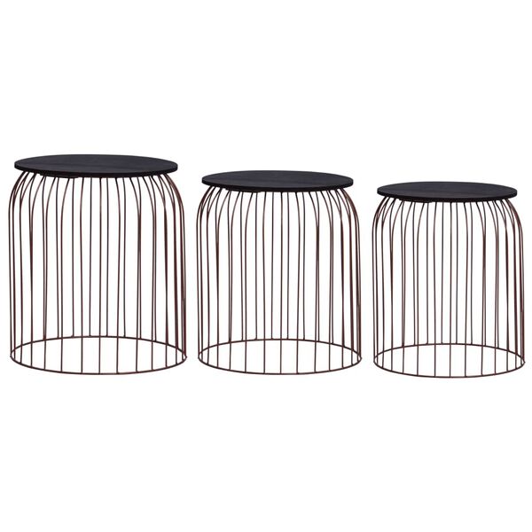 vidaXL Table basse 3 pcs Cuivre