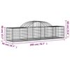vidaXL Paniers &agrave; gabions arqu&eacute;s 4 pcs 200x50x40/60 cm fer galvanis&eacute;