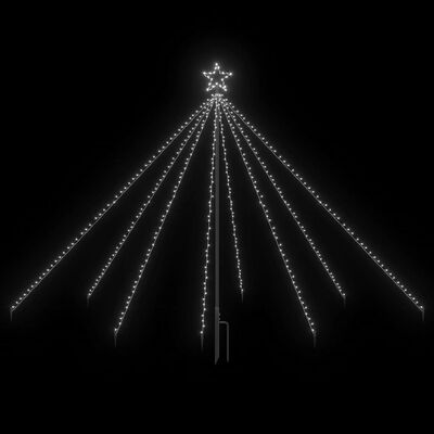 vidaXL Lumières d'arbre de Noël en cascade int/ext 400 LED 2,5 m