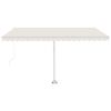 vidaXL Auvent manuel rétractable sur pied 400x300 cm Crème