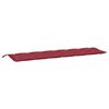 vidaXL Coussin de banc de jardin rouge bordeaux 200x50x7 cm