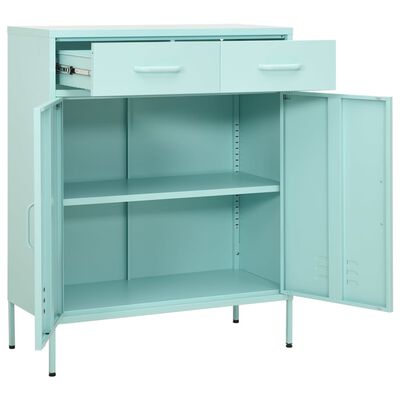 vidaXL Armoire de rangement Vert menthe 80x35x101,5 cm Acier