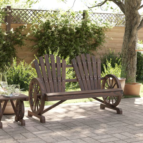 vidaXL Chaise de jardin Adirondack 2 places bois de sapin massif