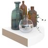 vidaXL Étagère d'angle flottante Blanc brillant 25 x 25 x 3,8 cm MDF